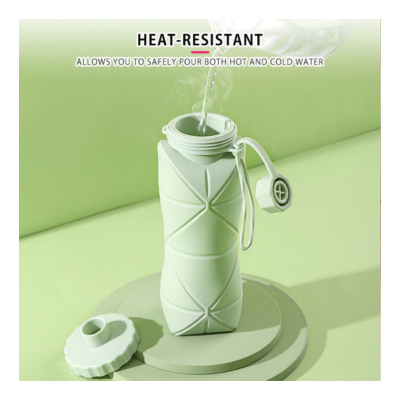 3(4) BSGIFTS Collapsible Foldable Silicon Sport Bottle – 600ml