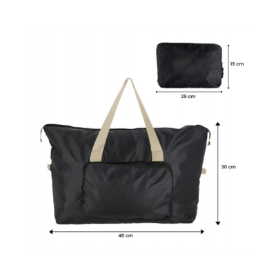 3(5) BSGIFTS 250D Grid Polyester Foldable Travel Bag - 48(L) x 16(W) x 30cm(H)