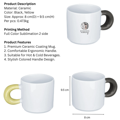 5 BSGIFTS Ceramic Coating Mug 300ml - 8 cm(D) × 9.5 cm(H)
