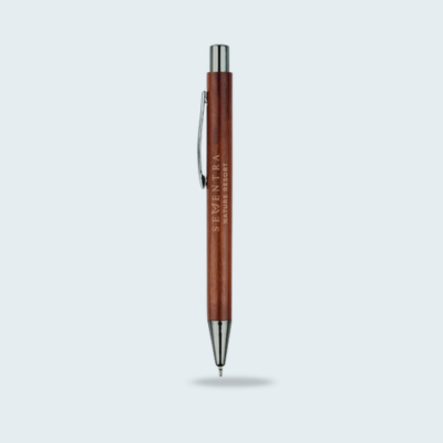 1 BSGIFTS ABS + Wooden Plastic Ball Gel Pen - 13.5 x 1.1 cm