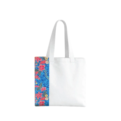 2 BSGIFTS Large Canvas Bag with Printed Side Panel 12oz