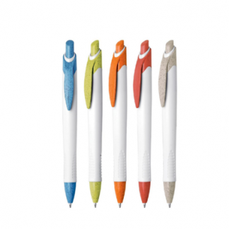 2 BSGIFTS Organix Wheat Fiber Click Plastic Pen – 14 cm(L) x 1 cm(D)