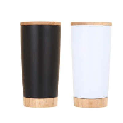 2 BSGIFTS Stainless Steel 304 with Bamboo Mug 600ml