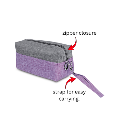 3(1) BSGIFTS Two-Tone Nylon Multipurpose Pouch - 12(H) x 24(L) x 10cm(W)