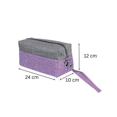 3(2) BSGIFTS Two-Tone Nylon Multipurpose Pouch - 12(H) x 24(L) x 10cm(W)