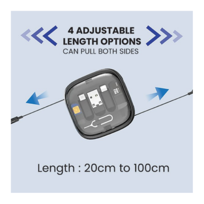 3(3) BSGIFTS ABS+TPE+Aluminium alloy Multi-Charging Travel Kit - 7(L) x 7(W) x 2.3cm(D)