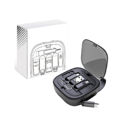 3(5) BSGIFTS ABS+TPE+Aluminium alloy Multi-Charging Travel Kit - 7(L) x 7(W) x 2.3cm(D)