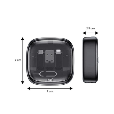 3(6) BSGIFTS ABS+TPE+Aluminium alloy Multi-Charging Travel Kit - 7(L) x 7(W) x 2.3cm(D)
