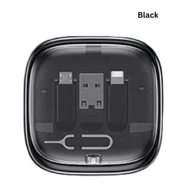 4 BSGIFTS ABS+TPE+Aluminium alloy Multi-Charging Travel Kit - 7(L) x 7(W) x 2.3cm(D)