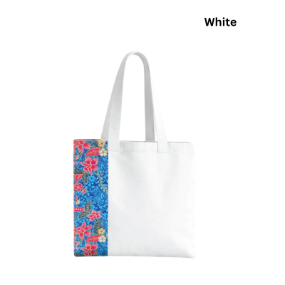4 BSGIFTS Large Canvas Bag with Printed Side Panel 12oz
