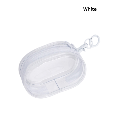 4(2) BSGIFTS Transparent Mini Storage Plastic Bag with Keychain Ring - 9.8(L) x 5.9(W) x 3.2cm(H)