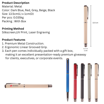 5 BSGIFTS Executive Metal Ballpoint Pen with Box
