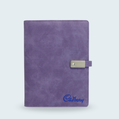 1 BSGIFTS A5 PU Leather 6 Ring Planner with Pendrive on the flap