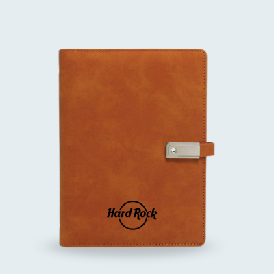 1 BSGIFTS A5 PU Leather Thread Sewn Planner with Pendrive on the flap
