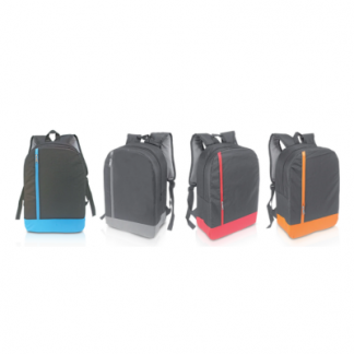 2 BSGIFTS Modern Two-tone Nylon Backpack with Front Zippered Pocket