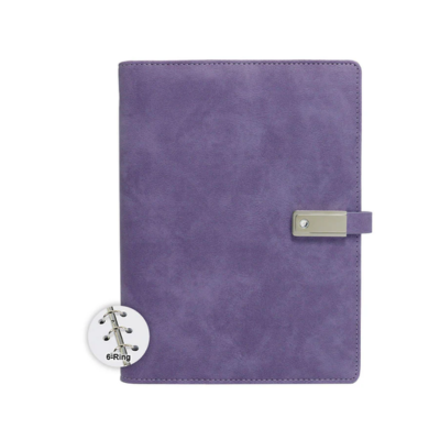 3(2) BSGIFTS A5 PU Leather 6 Ring Planner with Pendrive on the flap