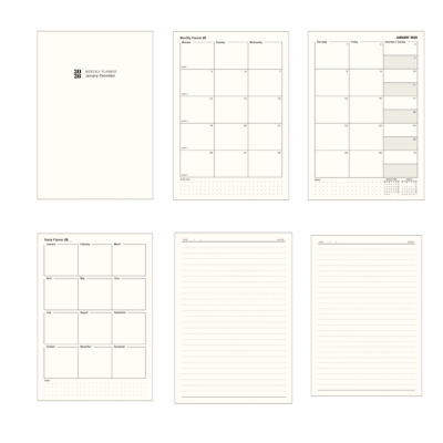 3(5) BSGIFTS A5 PU Leather Thread Sewn Planner with Pendrive on the flap