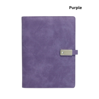 4(2) BSGIFTS A5 PU Leather Thread Sewn Planner with Pendrive on the flap