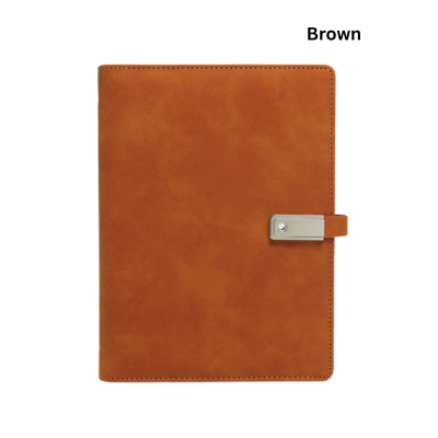 4(3) BSGIFTS A5 PU Leather Thread Sewn Planner with Pendrive on the flap