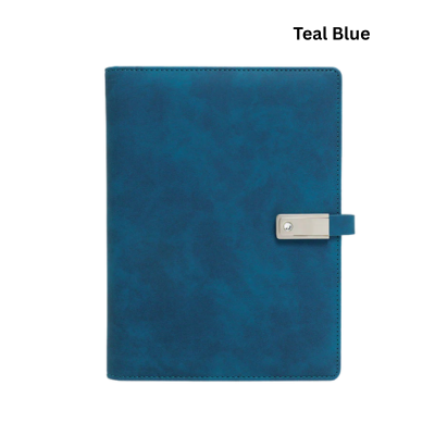 4(4) BSGIFTS A5 PU Leather Thread Sewn Planner with Pendrive on the flap