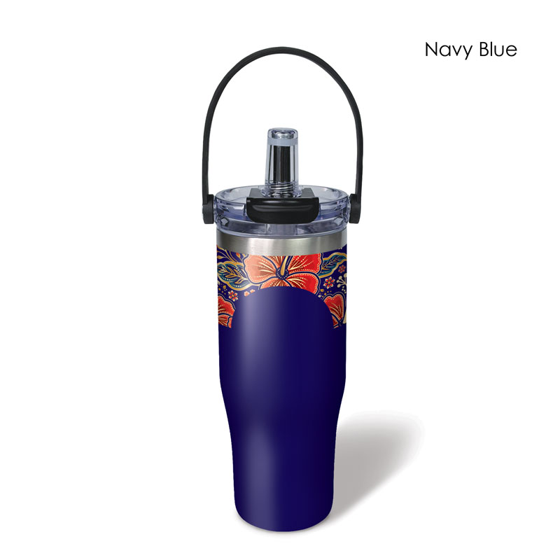 BS00008_Malaya-Hibiscus_Sport-Flask_Navy-Blue
