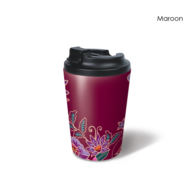 BS00044_Batik-Peranakan_Coffee-Tumbler_Maroon