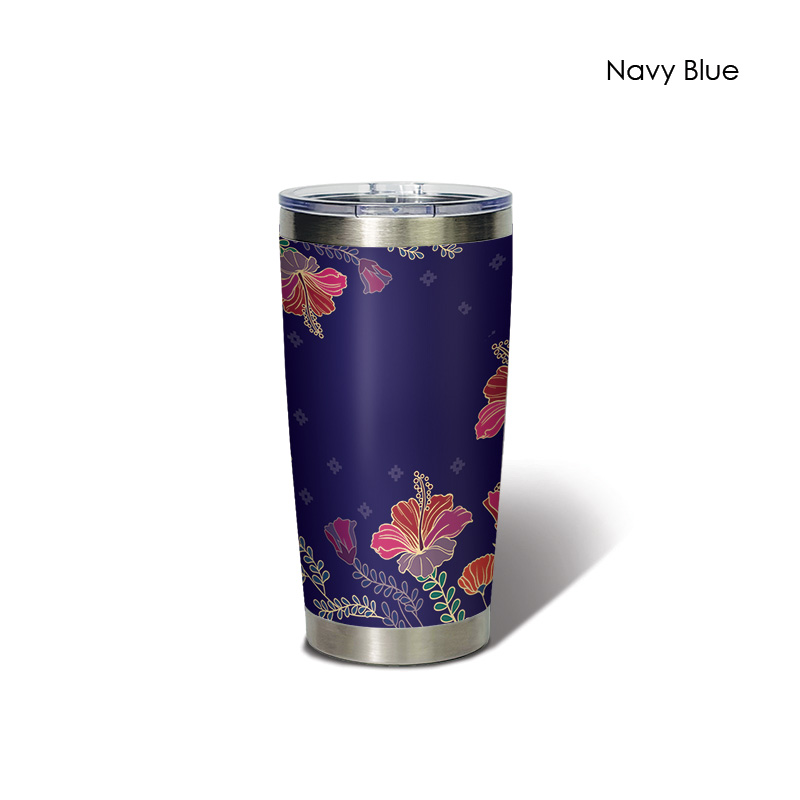 BS00045_Aurelia Hibiscus_Classic Tumbler_NavyBlue