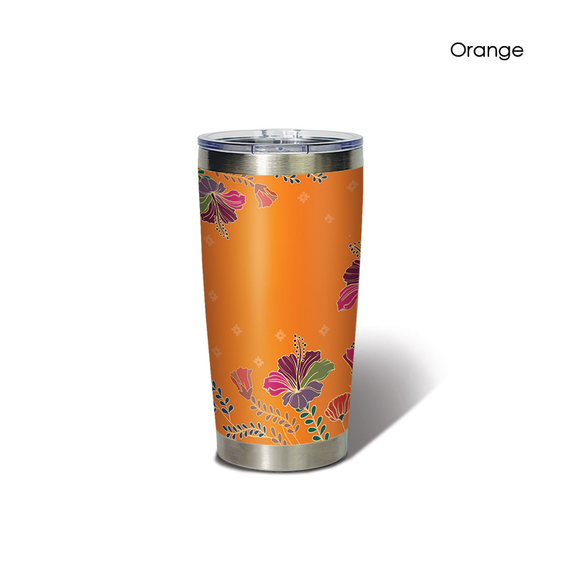 BS00045_Aurelia Hibiscus_Classic Tumbler_Orange