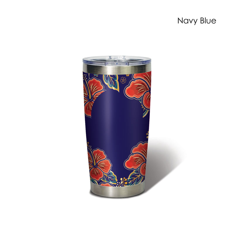 BS00045_Malaya Hibiscus_Classic Tumbler_NavyBlue