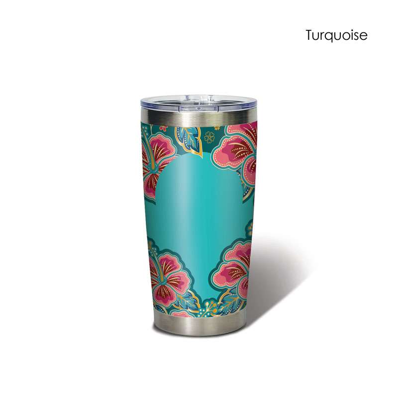BS00045_Malaya Hibiscus_Classic Tumbler_Turquoise