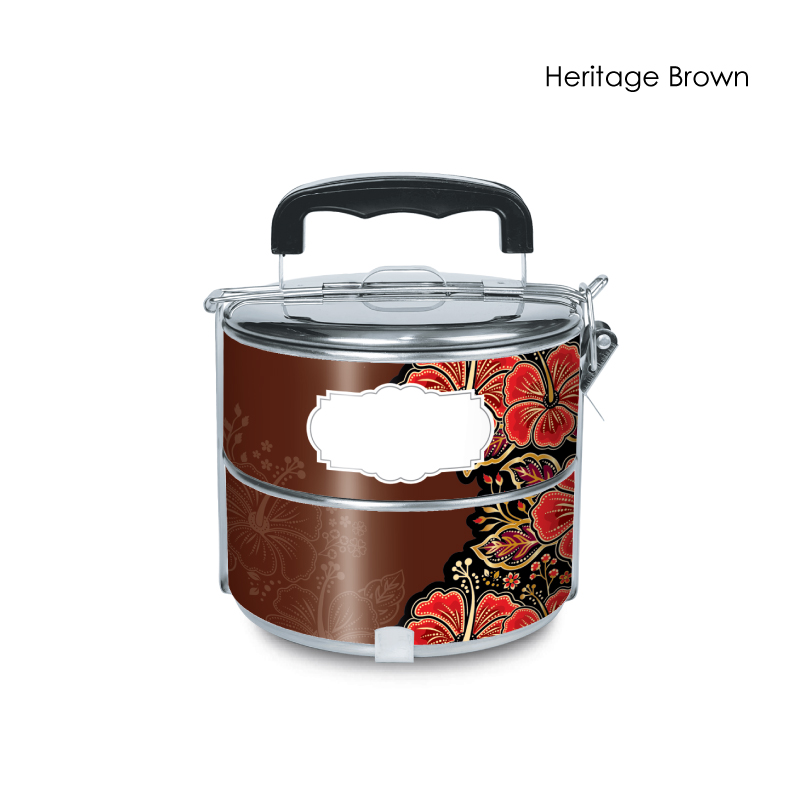 BS00048_2Tier-Tiffin_Malaya-Hibiscus_W439mm-x-H110mm_Heritage-Brown