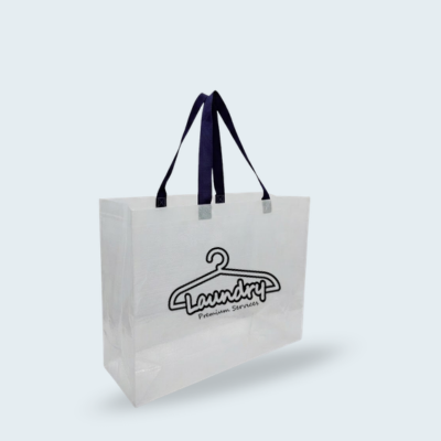 1 BSGIFTS 120GSM Large Transparent Gloss Laminated PP Woven Bag
