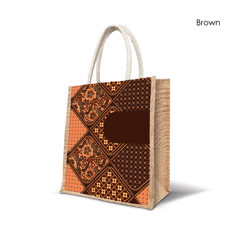 25049_Batik Harmony_Jute Bag_H30cm x L25cm x D15cm_Brown