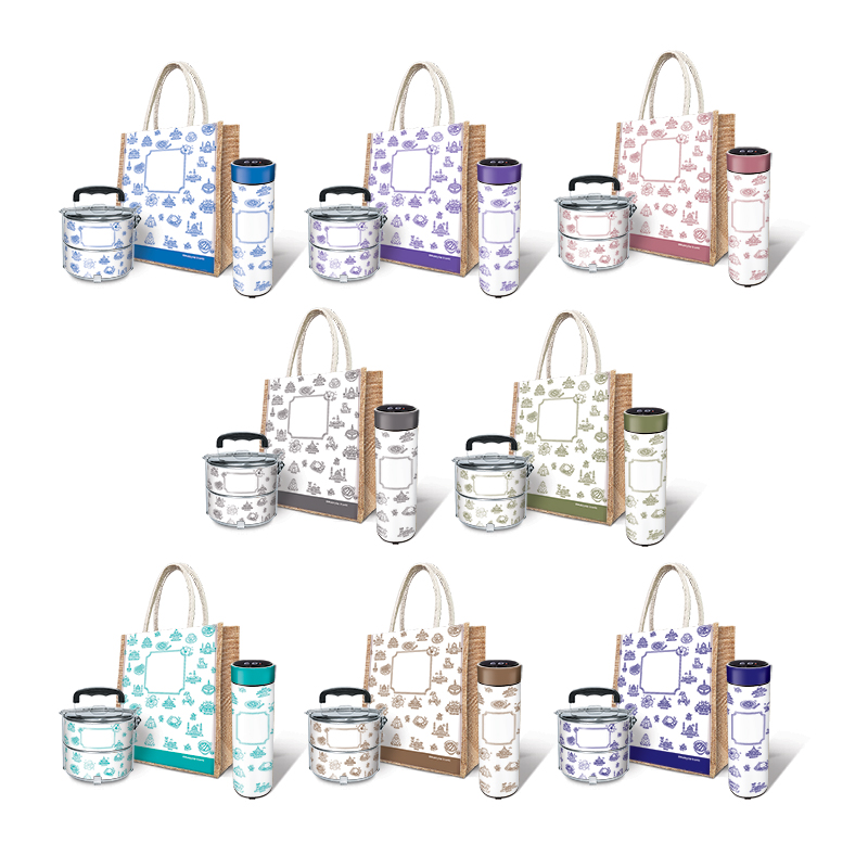 29104_3in1 Gift Set_Jute BagH30cm-LED Flask-Tiffin_Malaysia Iconic_All in 1