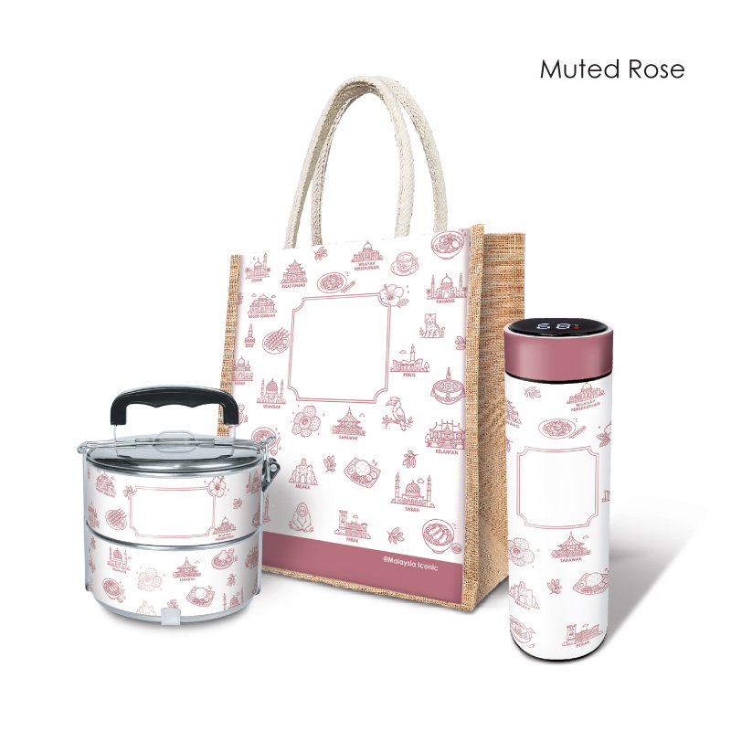29104_3in1-Gift-Set_Jute-BagH30cm-LED-Flask-Tiffin_Malaysia-Iconic_Muted-Rose