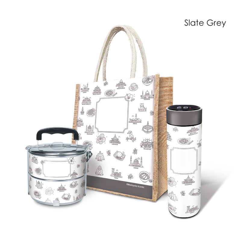 29104_3in1-Gift-Set_Jute-BagH30cm-LED-Flask-Tiffin_Malaysia-Iconic_Slate-Grey
