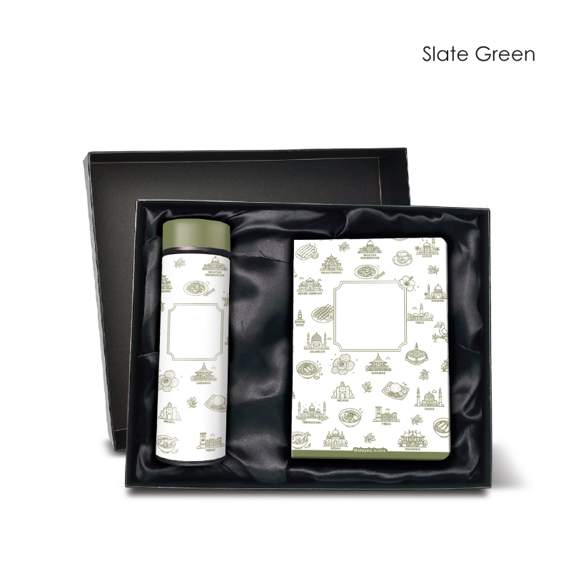 29105_2in1-Gift-Set_Notebook-n-Flask_Msia-Iconic_Slate-Green
