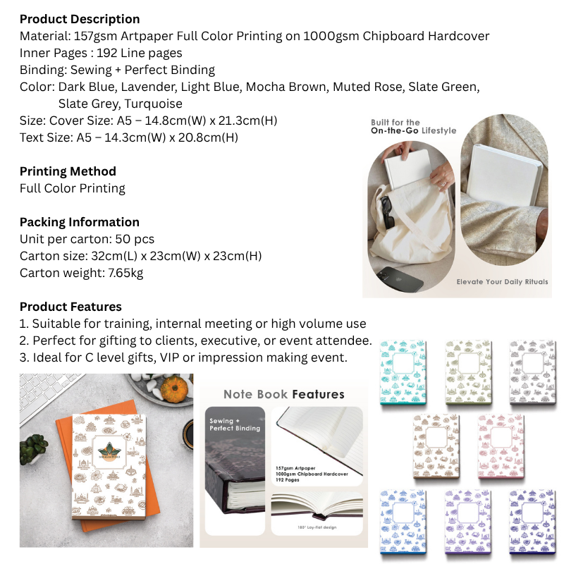 30085 Malaysia Iconic Hardcover Notebook( custom made)