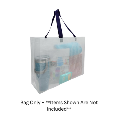 3(1) BSGIFTS 120GSM Large Transparent Gloss Laminated PP Woven Bag