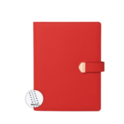3(2) BSGIFTS A5 Elegant PU Leather Executive Planner Organizer with Wire-O