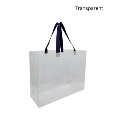 4 BSGIFTS 120GSM Large Transparent Gloss Laminated PP Woven Bag