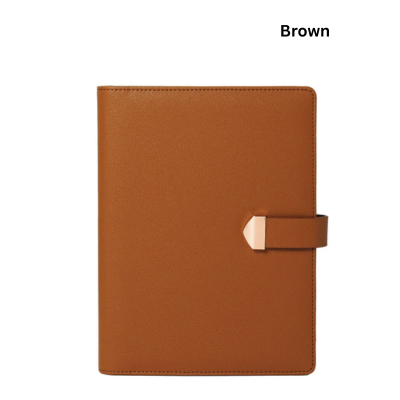 4(2) BSGIFTS A5 Elegant PU Leather Executive Planner Organizer with Wire-O