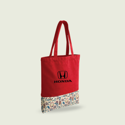 1 BSGIFTS A4-Friendly 12oz Canvas Tote Bag with Printed Bottom Panel