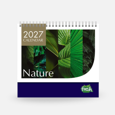1 BSGIFTS A5 Nature-Themed Wire-O Desk Calendar