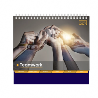 2 BSGIFTS A5 Executive Wire-O Desk Calendar with Sticker Tabs