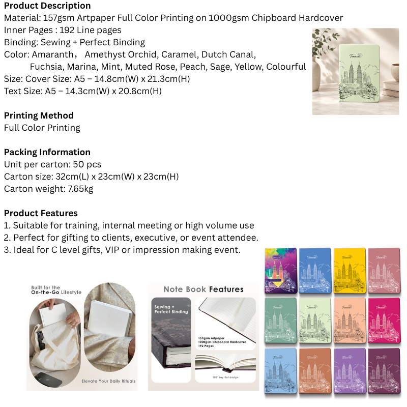 30085 Future Line 2027 Hardcover Notebook( custom made)