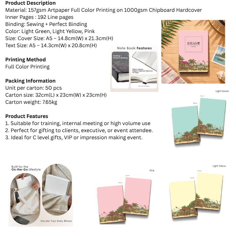30085 Kampung Nostalgia Hardcover Notebook( custom made)