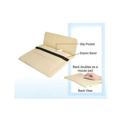 3(1) BSGIFTS A4 Felt Document Folder with Mouse Pad Back