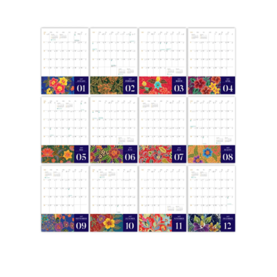 3(2) BSGIFTS A5 Size Batik-Inspired Desktop Calendar