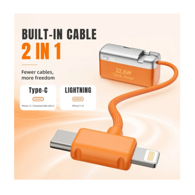 3(2) BSGIFTS Fast Charge Mini Capsule Power Bank - 12000mAh